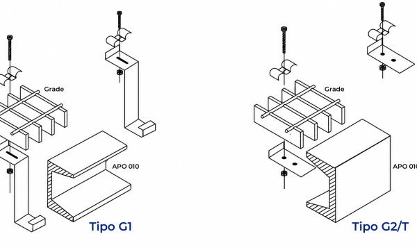 Grampos de Fixação, Grade de Piso, Chapa Expandida, Degraus de Grade.