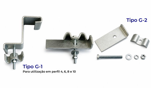 Grampos de Fixação, Grade de Piso, Chapa Expandida, Degraus de Grade.